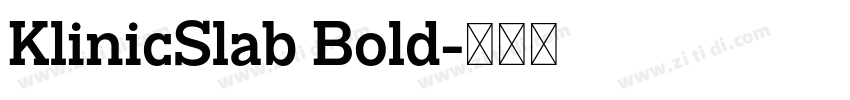 KlinicSlab Bold字体转换 KlinicSlab Bold字体转换